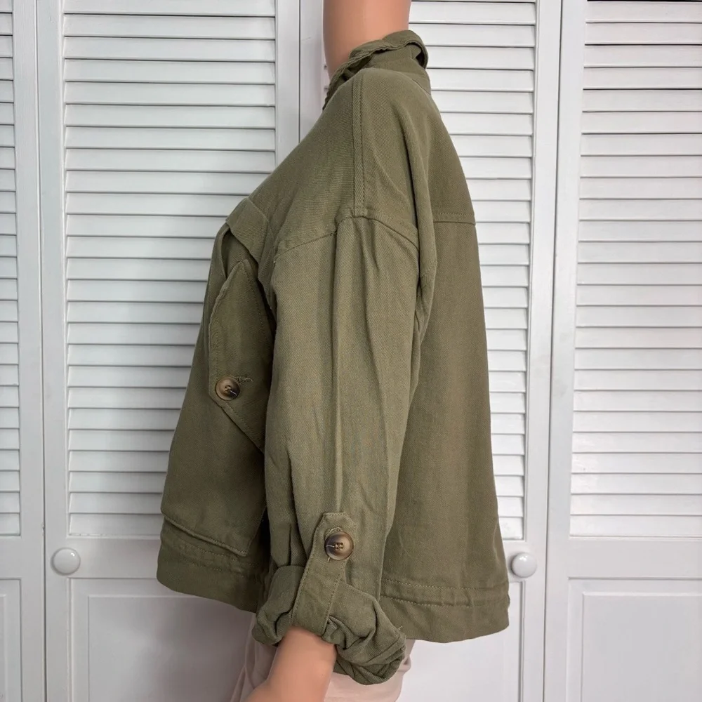 New BLANK NYC Green Utility Jacket Size Small